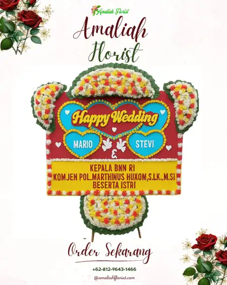 Papan Bunga Pernikahan Sukamarga